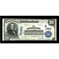 Keeseville, NY - $20 1902 Plain Back Fr. 653 The