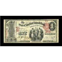 Kingston, NY - $1 1875 Fr. 383 The State of New