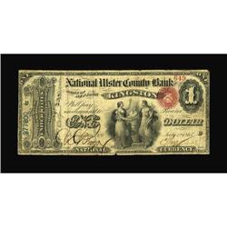 Kingston, NY - $1 Original Fr. 380 The National