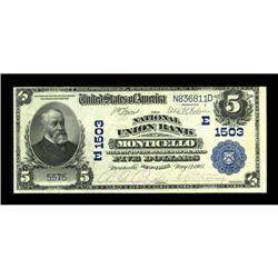 Monticello, NY - $5 1902 Plain Back Fr. 598 The