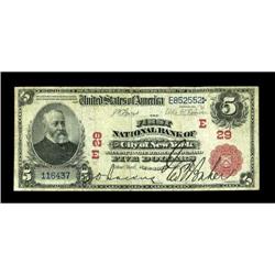 New York, NY - $5 1902 Red Seal Fr. 587 The