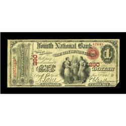 New York, NY - $1 Original Fr. 380 The Fourth NB