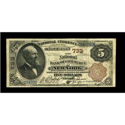 New York, NY - $5 1882 Brown Back Fr. 467 The NB