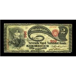 New York, NY - $2 Original Fr. 387 The Seventh
