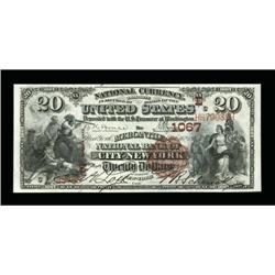 New York, NY - $20 1882 Brown Back Fr. 494 The