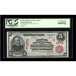 New York, NY - $5 1902 Red Seal Fr. 587 The