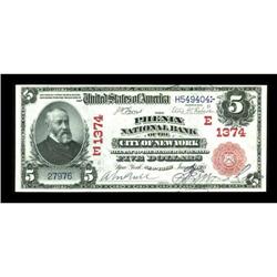 New York, NY - $5 1902 Red Seal Fr. 587 The