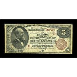 New York, NY - $5 1882 Brown Back Fr. 475 The