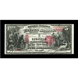 New York, NY - $5 1875 Fr. 405 The Lincoln NB