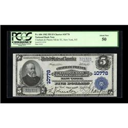 New York, NY - $5 1902 Plain Back Fr. 606 The