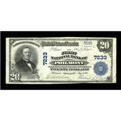 Philmont, NY - $20 1902 Plain Back Fr. 650 The