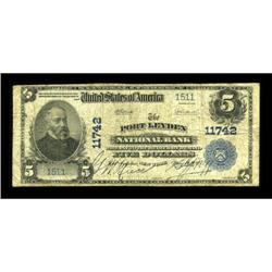 Port Leyden, NY - $5 1902 Plain Back Fr. 607 The