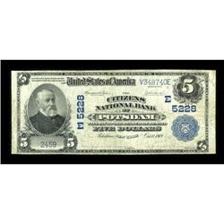 Potsdam, NY - $5 1902 Plain Back Fr. 606 The