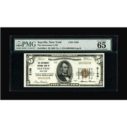 Sayville, NY - $5 1929 Ty. 1 The Oystermen's NB