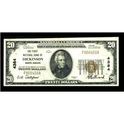 Dickinson, ND - $20 1929 Ty. 1 The First NB Ch.