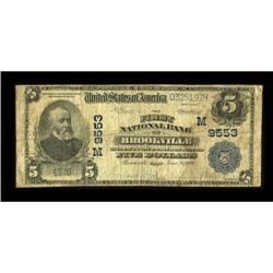 Brookville, OH - $5 1902 Plain Back Fr. 600 The