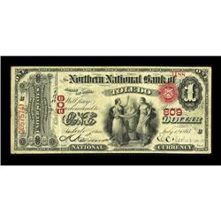 Toledo, OH - $1 Original Fr. 380 The Northern NB