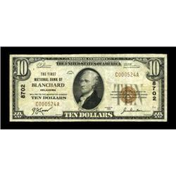 Blanchard, OK - $10 1929 Ty. 1 The First NB Ch.