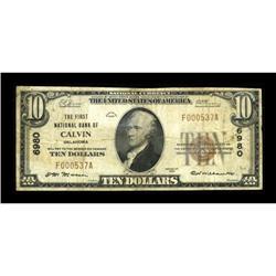 Calvin, OK - $10 1929 Ty. 1 The First NB Ch. #