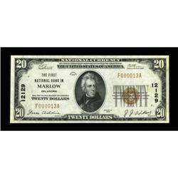 Marlow, OK - $20 1929 Ty. 1 The First NB Ch. #