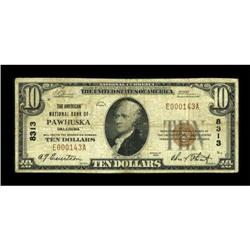Pawhuska, OK - $10 1929 Ty. 1 The American NB
