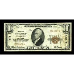 Thomas, OK - $10 1929 Ty. 1 The First NB Ch. #