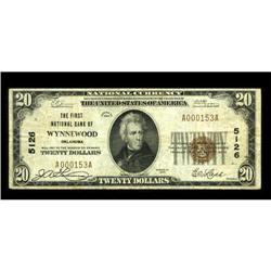Wynnewood, OK - $20 1929 Ty. 1 The First NB Ch.