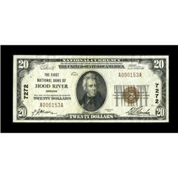 Hood River, OR - $20 1929 Ty. 1 The First NB Ch.