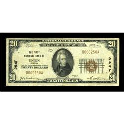 Union, OR - $20 1929 Ty. 1 The First NB Ch. #