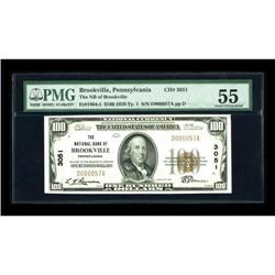 Brookville, PA - $100 1929 Ty. 1 The NB of