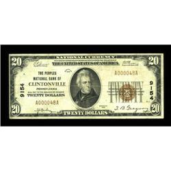 Clintonville, PA - $20 1929 Ty. 1 The Peoples NB