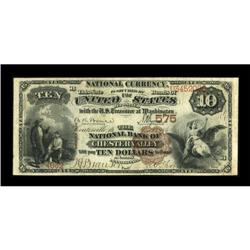 Coatesville, PA - $10 1882 Brown Back Fr. 480