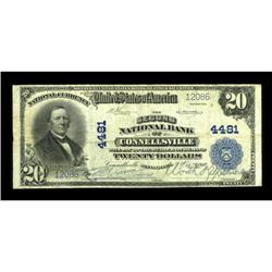 Connellsville, PA - $20 1902 Plain Back Fr. 653