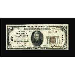 Evans City, PA - $20 1929 Ty. 1 The Citizens NB