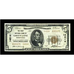 Green Lane, PA - $5 1929 Ty. 2 The First NB Ch.