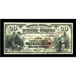 Newville, PA - $20 1882 Brown Back Fr. 493 The