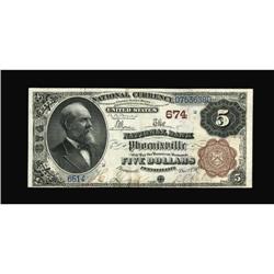 Phoenixville, PA - $5 1882 Brown Back Fr. 467