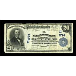 Phoenixville, PA - $20 1902 Plain Back Fr. 650