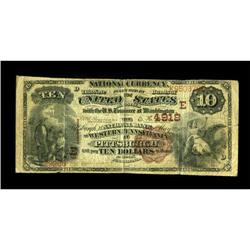 Pittsburgh, PA - $10 1882 Brown Back Fr. 485 The