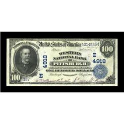 Pittsburgh, PA - $100 1902 Date Back Fr. 695 The
