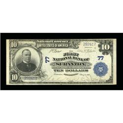 Scranton, PA - $10 1902 Plain Back Fr. 624 The