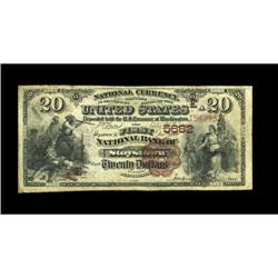 Stoystown, PA - $20 1882 Brown Back Fr. 504 The