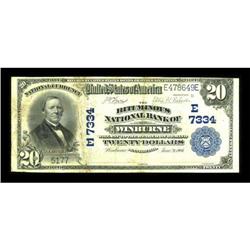 Winburne, PA - $20 1902 Plain Back Fr. 650 The