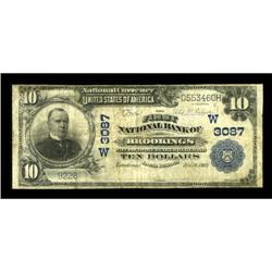 Brookings, SD - $10 1902 Plain Back Fr. 624 The