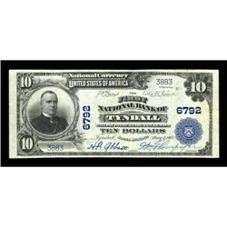 Tyndall, SD - $10 1902 Plain Back Fr. 624 The