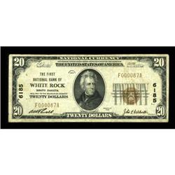 White Rock, SD - $20 1929 Ty. 1 The First NB Ch.