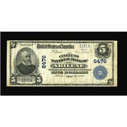 Abilene, TX - $5 1902 Plain Back Fr. 598 The