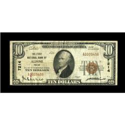 Alpine, TX - $10 1929 Ty. 1 The First NB Ch. #