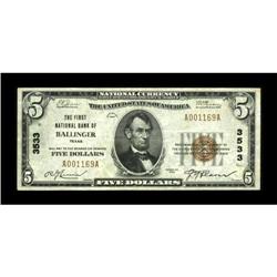 Ballinger, TX - $5 1929 Ty. 1 The First NB Ch. #