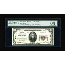 Beaumont, TX - $20 1929 Ty. 1 The First NB Ch. #